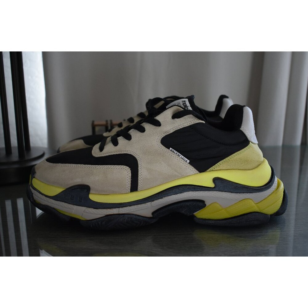 Balenciaga Triple S 533888 Sneakers EU 46 US 13 Gray Black Neon